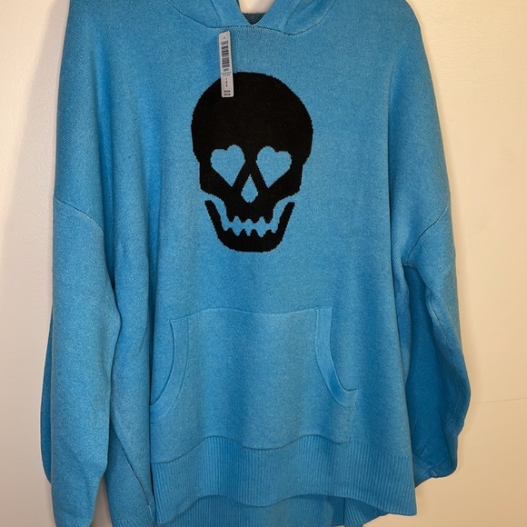 TORRID Luxe Crop Skull Hoodie - Picture 9 of 14